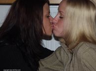 Pucker Up Coeds - females making out