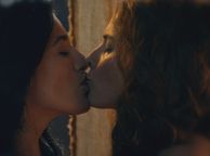 Lesbian Kiss With Lucy Lawless - celeb sexy kisses